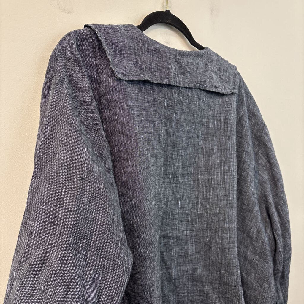 Flax 100% Linen Long Sleeve Button Up 3G
