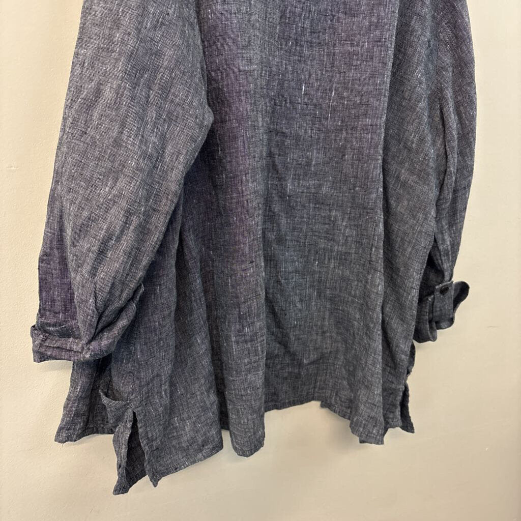 Flax 100% Linen Long Sleeve Button Up 3G