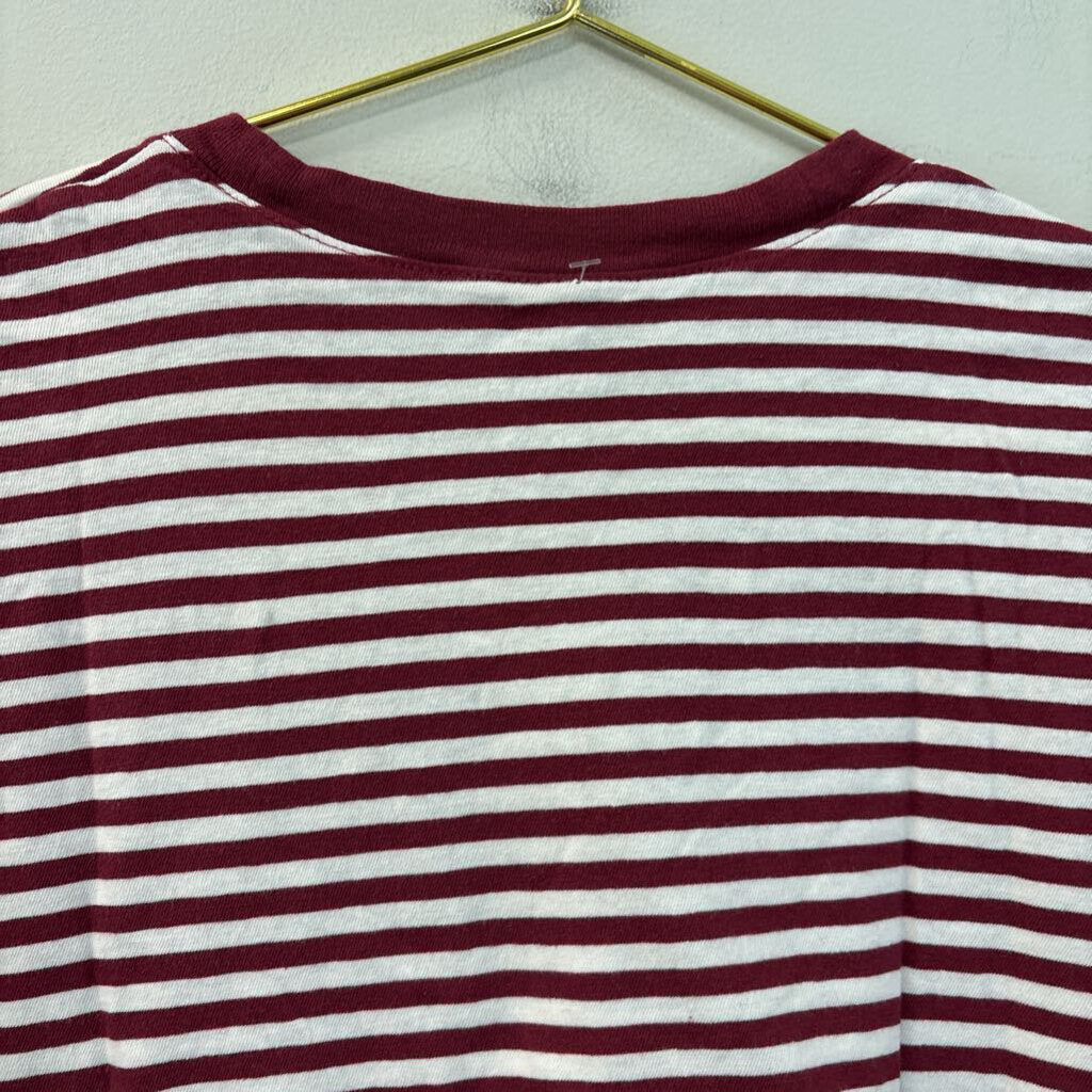 Madewell Striped Boxy-Crop Tee Small
