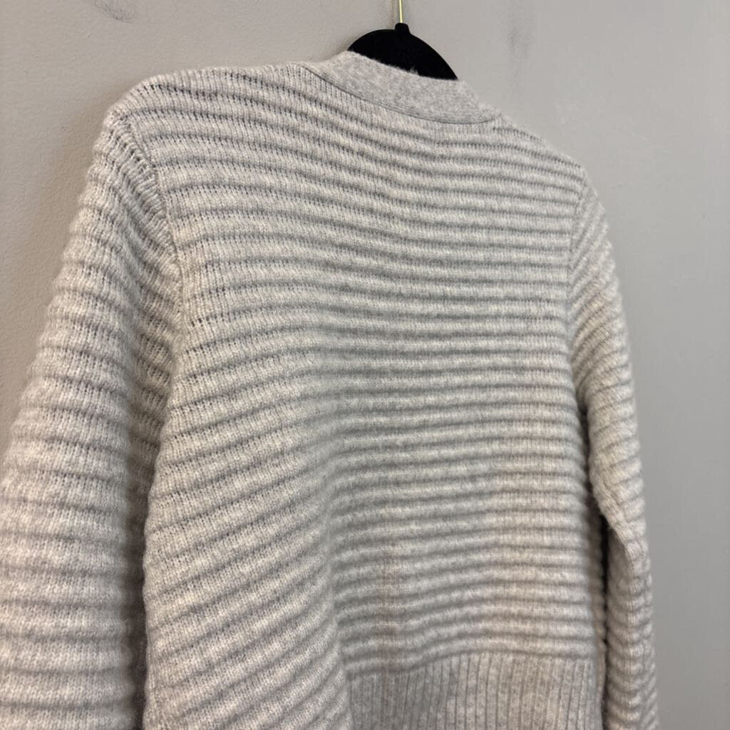 Happily Grey Cropped Button Up Cardigan Medium