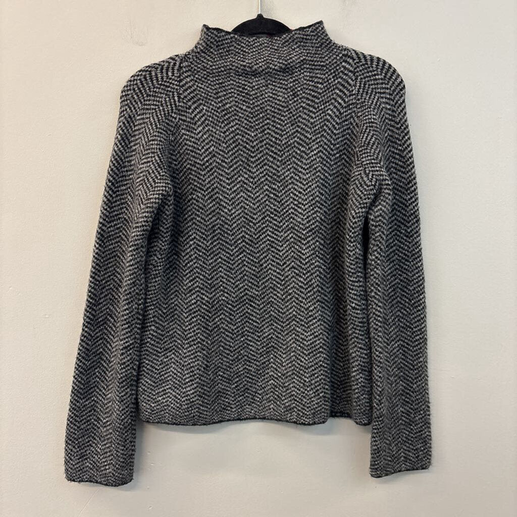 Max Studio Mock Neck Chevron Sweater Extra Small