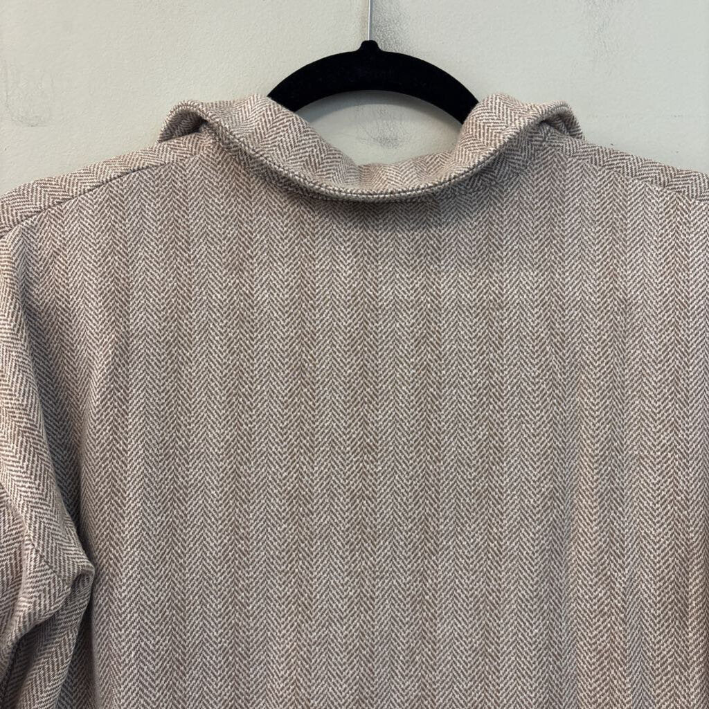 Cable & Gauge Half Zip Collared Shirt Small