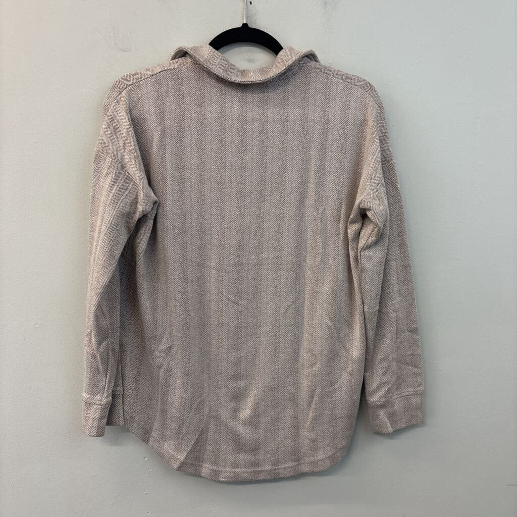 Cable & Gauge Half Zip Collared Shirt Small