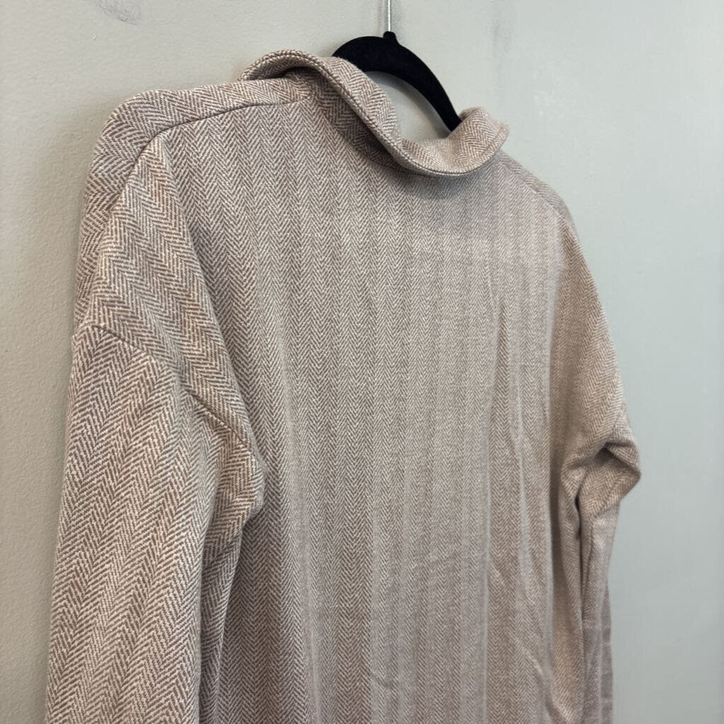 Cable & Gauge Half Zip Collared Shirt Small
