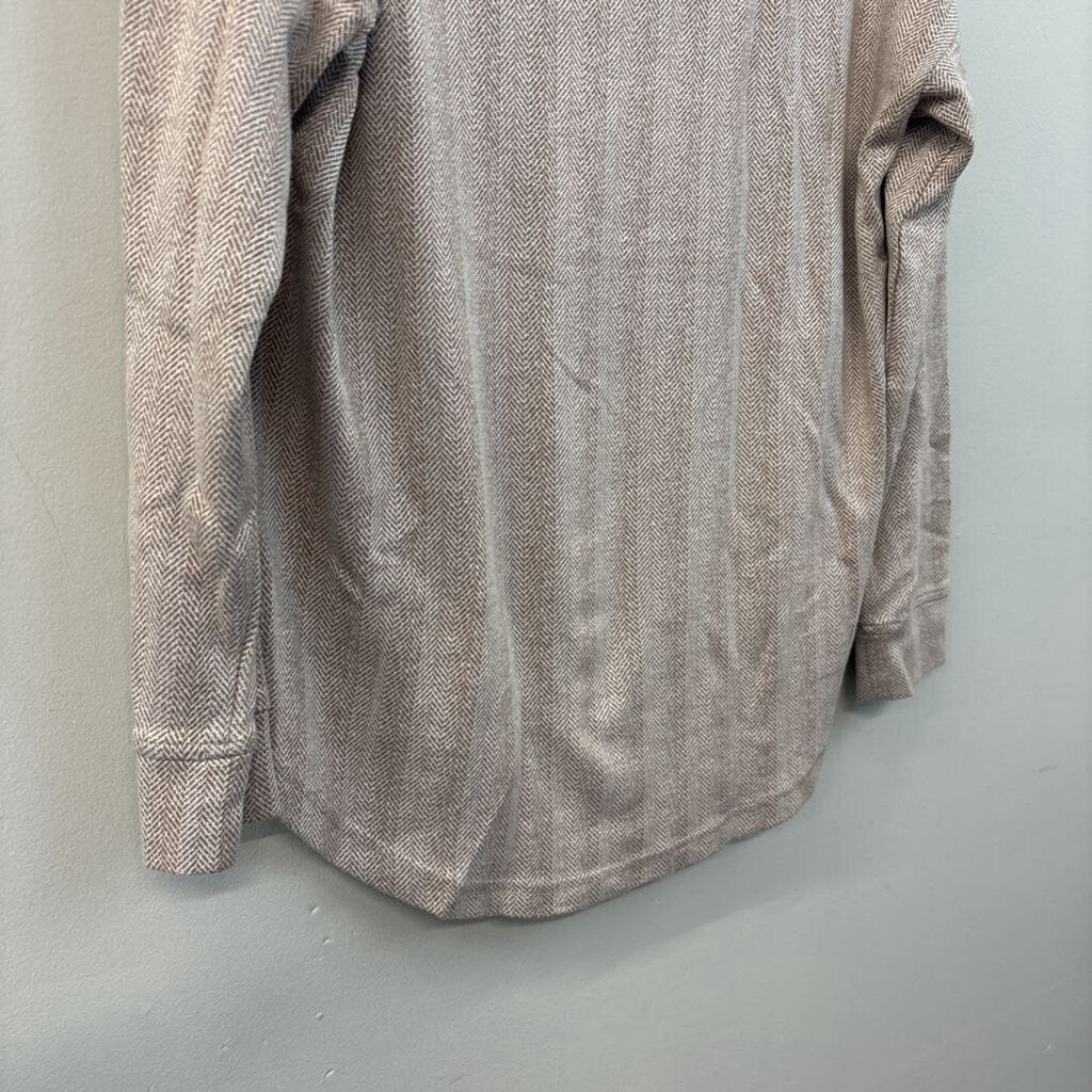 Cable & Gauge Half Zip Collared Shirt Small