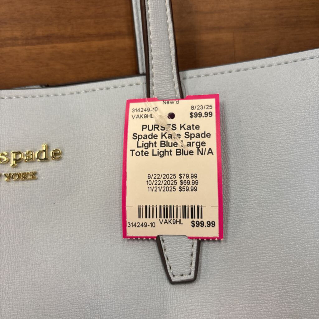 Kate Spade Light Blue Large Tote