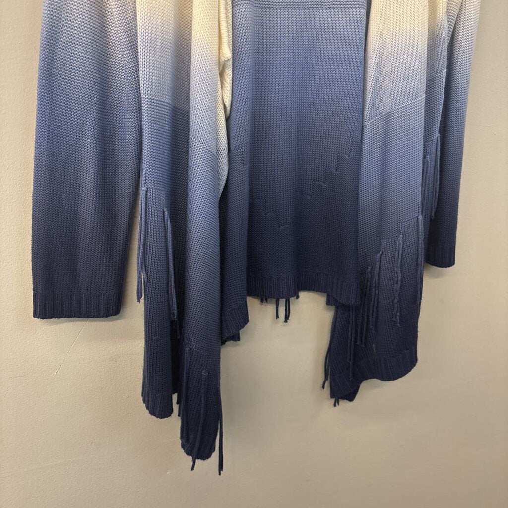 Valerie Stevens Ombre Fringe Cardigan Large