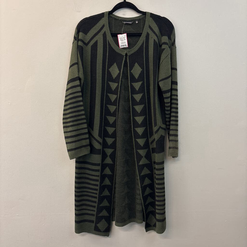 Hannah Green Printed Long Cardigan Large