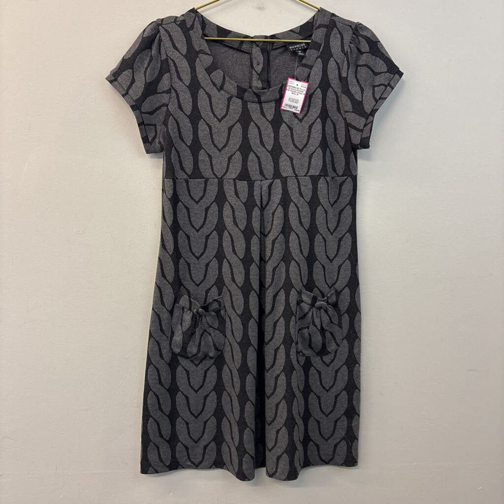 En Focus Printed Knit Pocket Dress 14