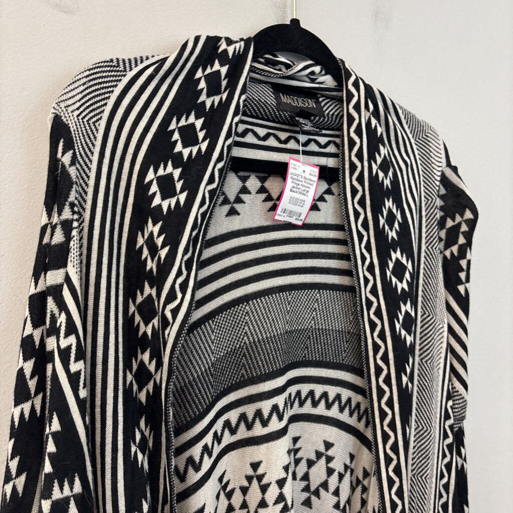Maddison Printed Fringe Kimono Jacket Large