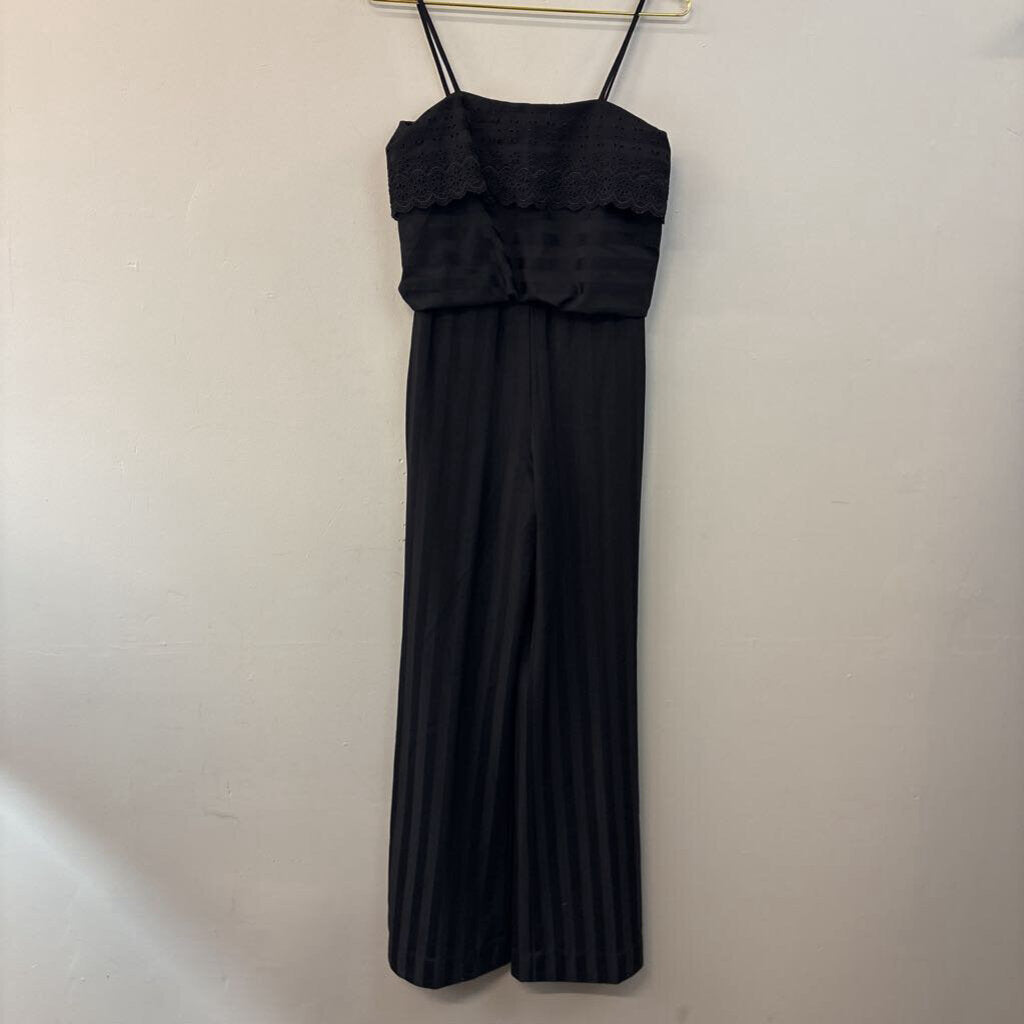 Vintage Estivo Black Striped Jumpsuit Small
