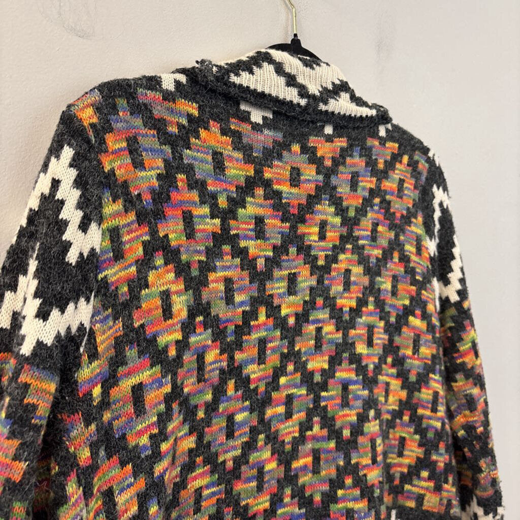 My Beloved Western Print Knit Long Duster One Size