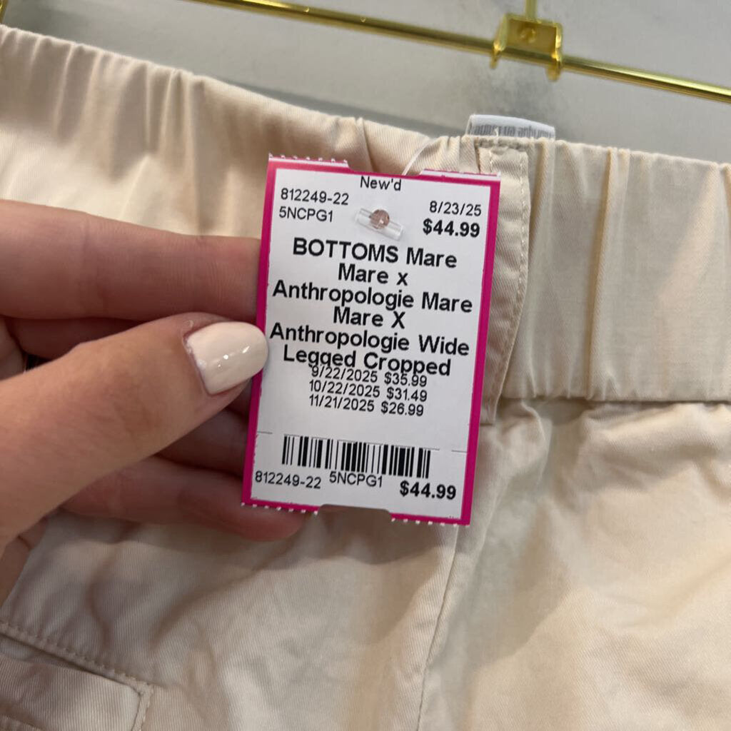 Mare Mare X Anthropologie Wide Legged Cropped Pants Medium