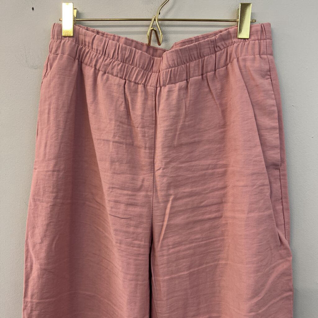 Zara Cuffed Hem Pull On Pants Medium