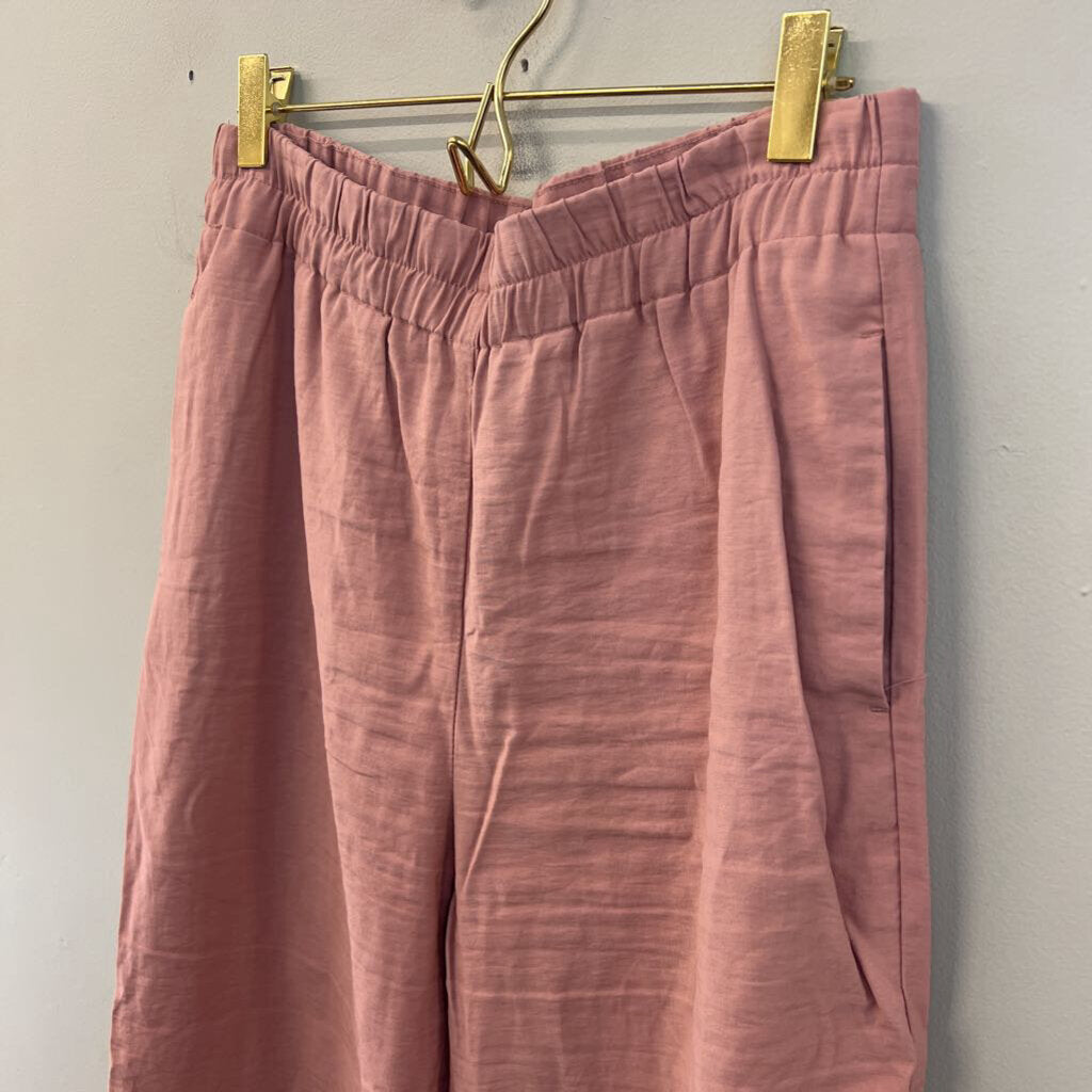 Zara Cuffed Hem Pull On Pants Medium
