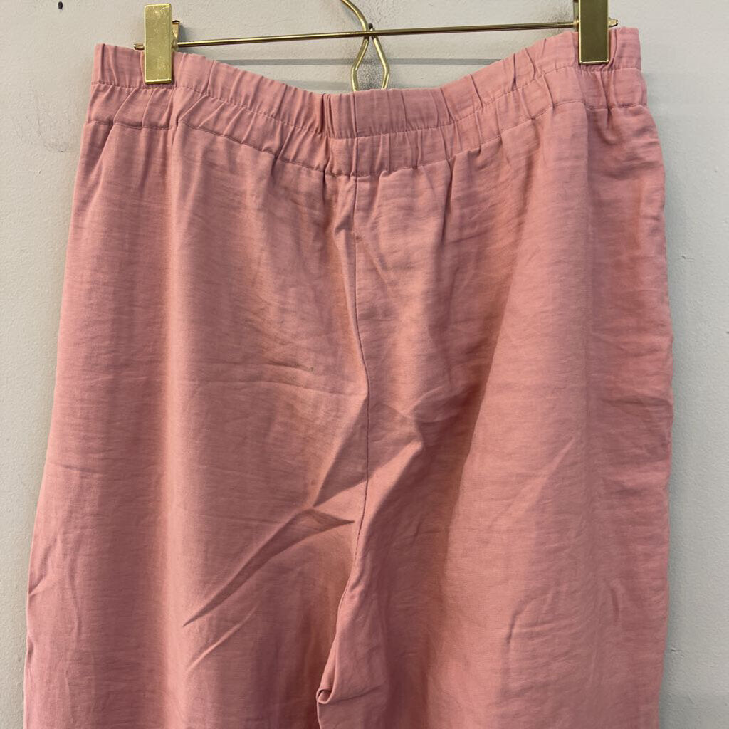 Zara Cuffed Hem Pull On Pants Medium
