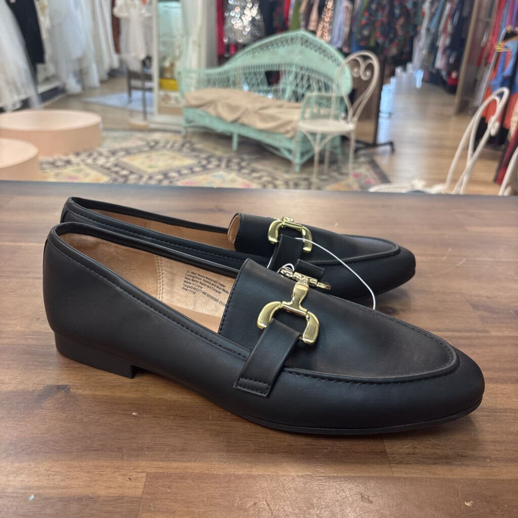 A New Day Black/ Gold Loafers 11