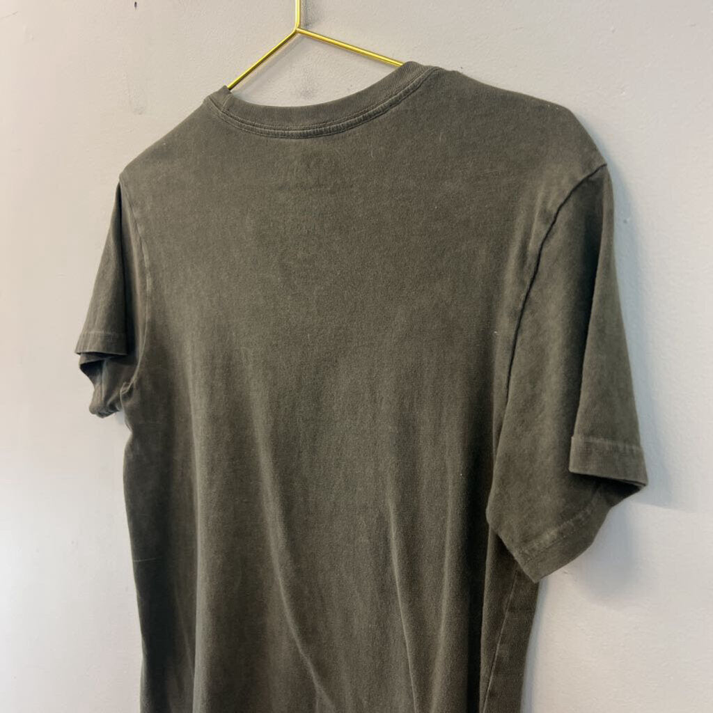ACDC Grey Studded Short Sleeve Graphic Tee Extra Small
