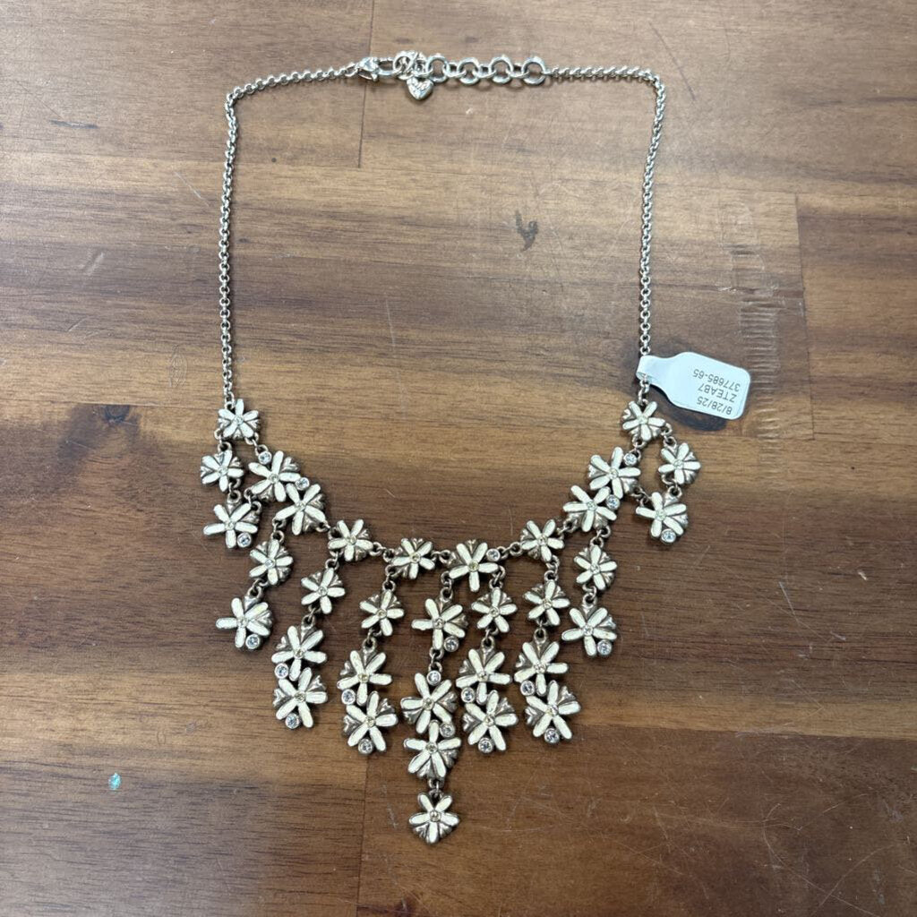 Brighton Silver Love Daisy Statement Necklace