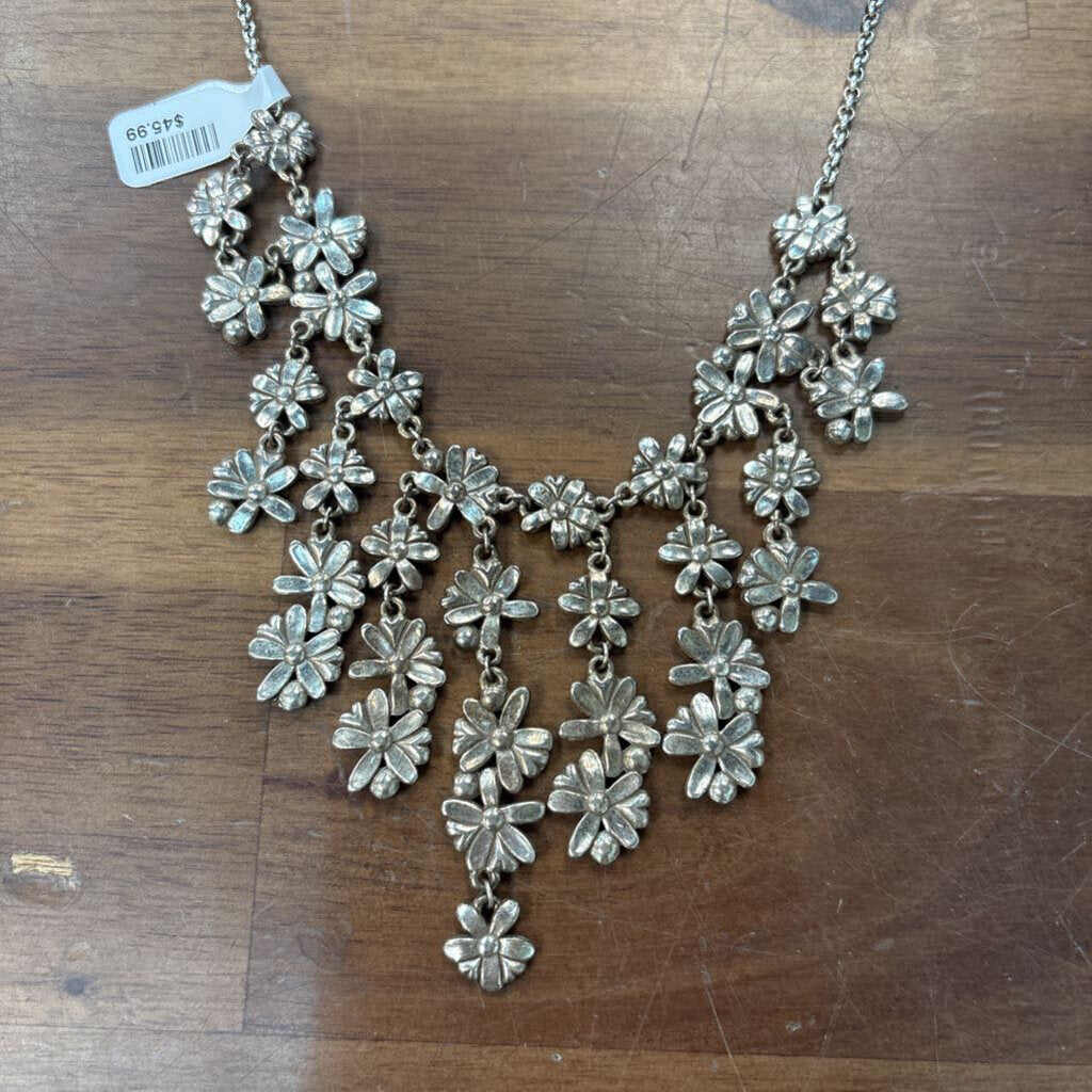 Brighton Silver Love Daisy Statement Necklace