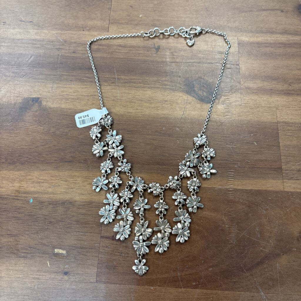 Brighton Silver Love Daisy Statement Necklace
