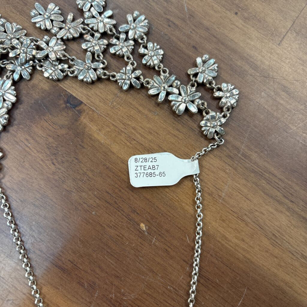 Brighton Silver Love Daisy Statement Necklace