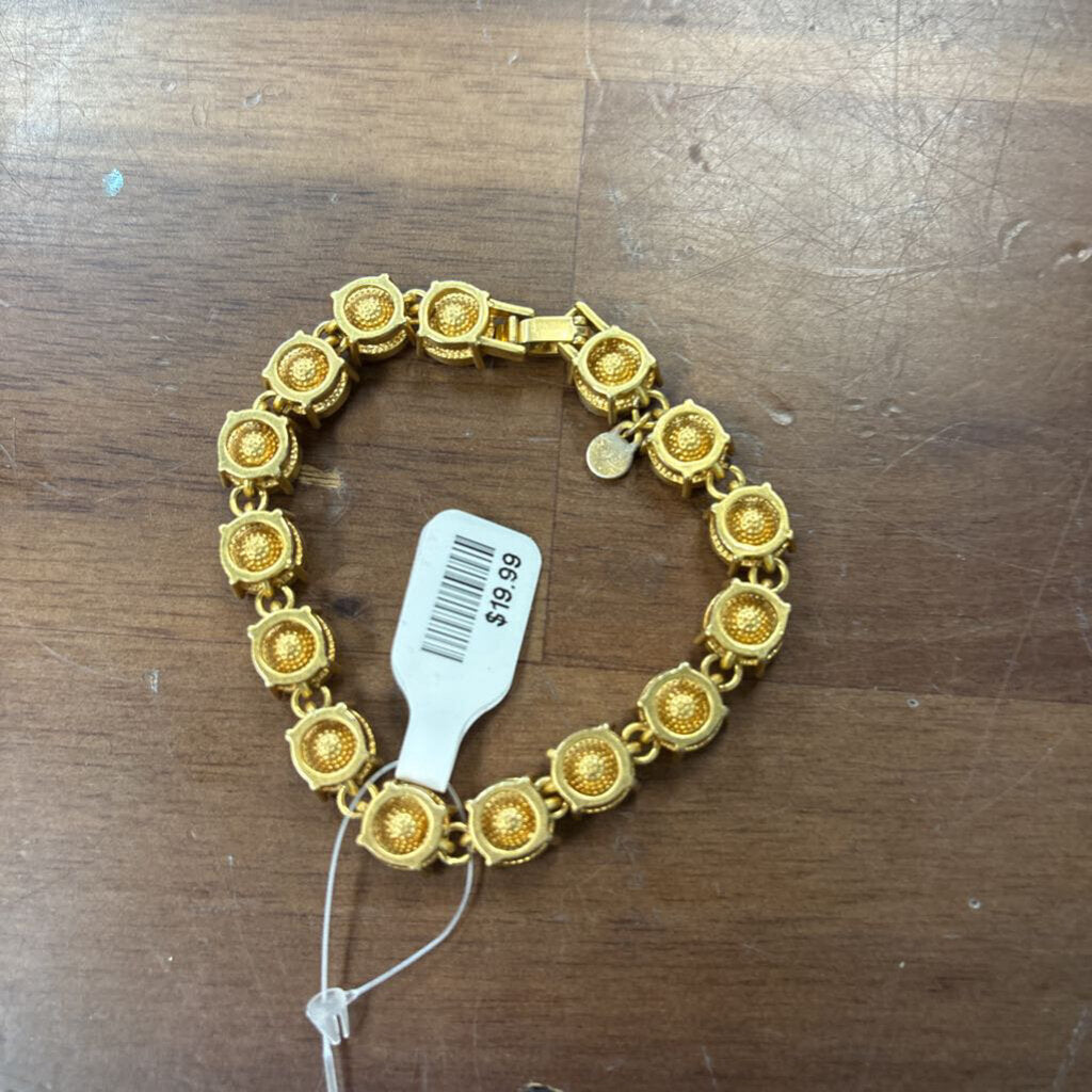 Gold/ Rhinestone Statement Bracelet