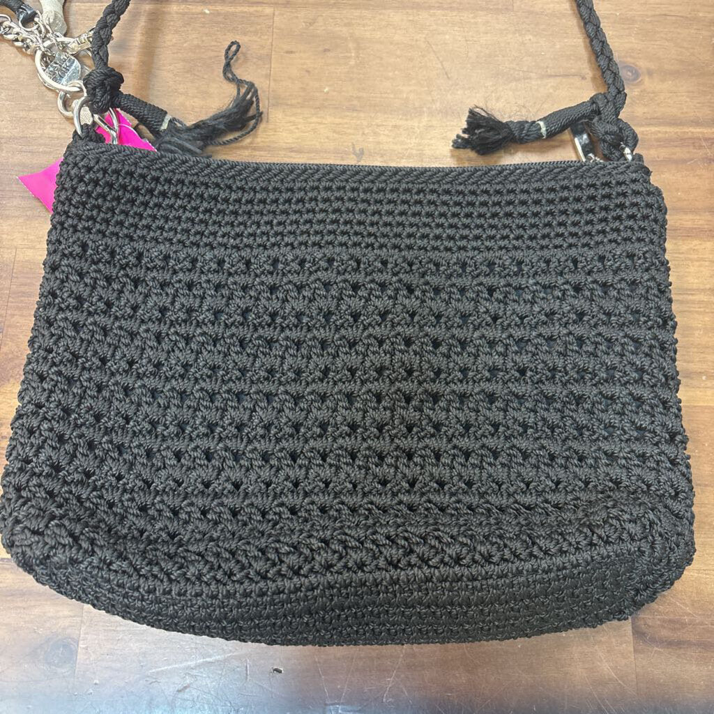 The Sak Black Crochet Crossbody Purse