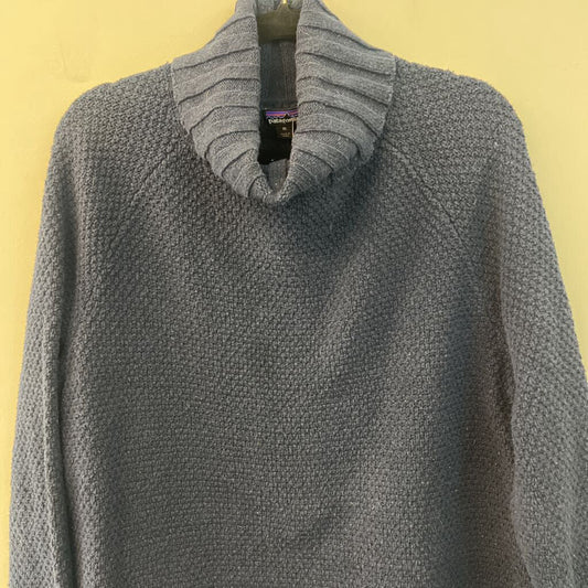 Patagonia Navy Heavy Knit Long Sleeve Turtleneck Sweater Top Extra Large