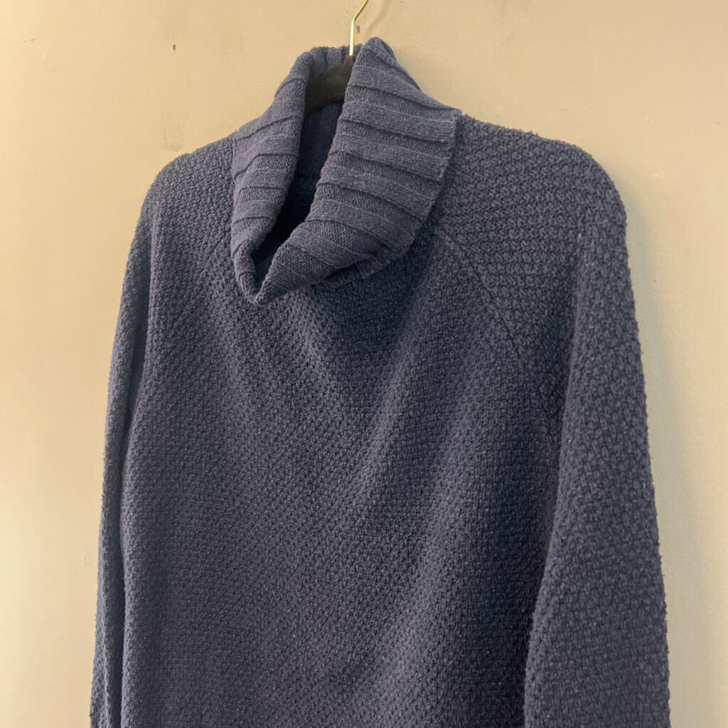 Patagonia Navy Heavy Knit Long Sleeve Turtleneck Sweater Top Extra Large
