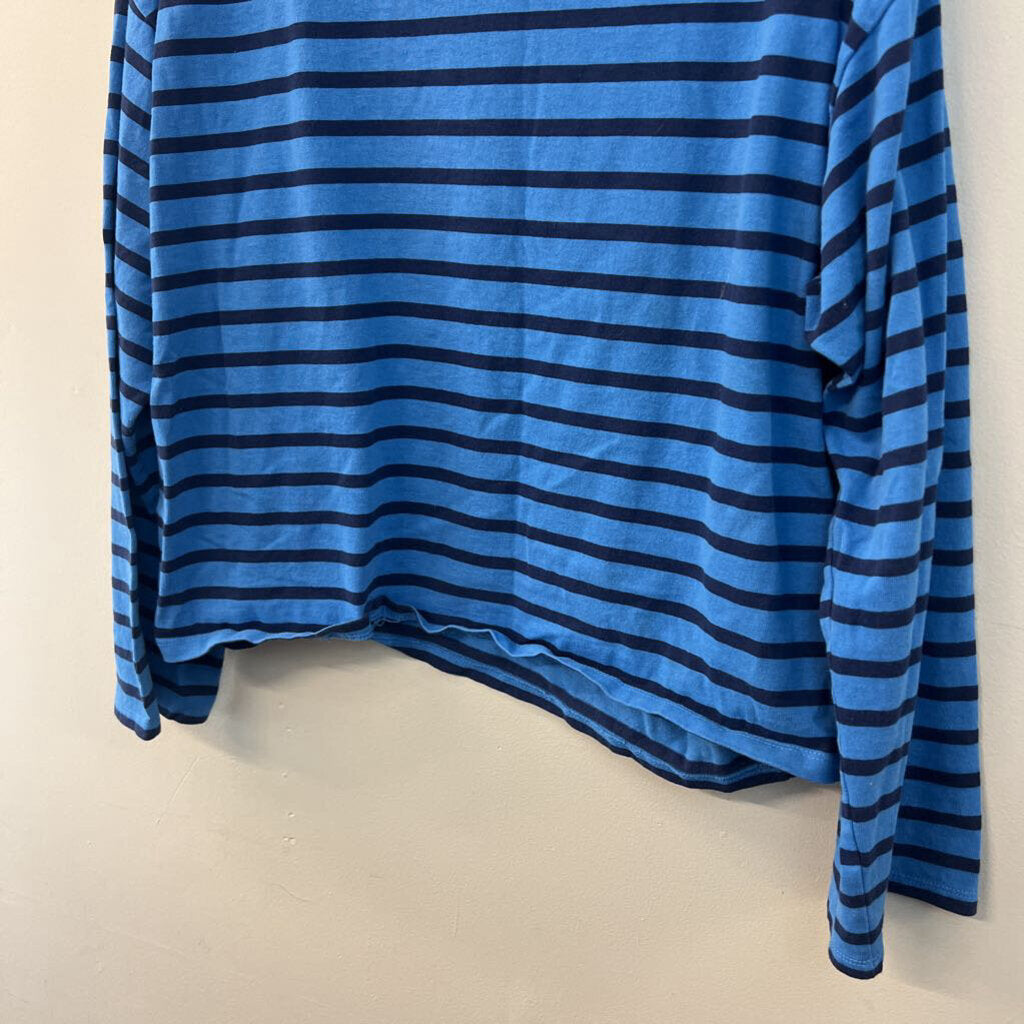 J Crew Blue/ Navy Striped Long Sleeve Top XXL