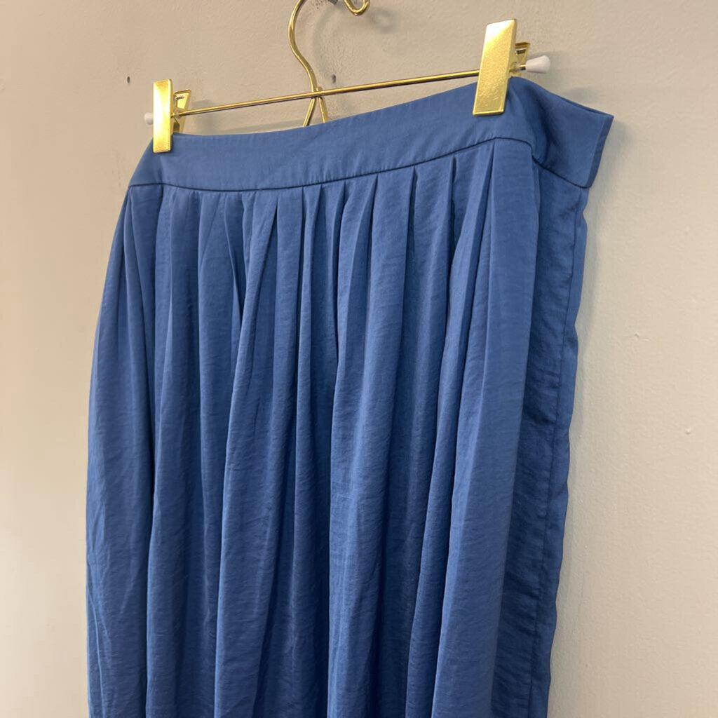 Chicos Blue Silky Maxi Skirt 1