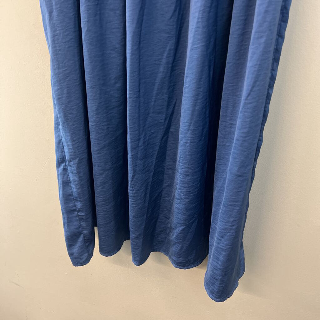 Chicos Blue Silky Maxi Skirt 1