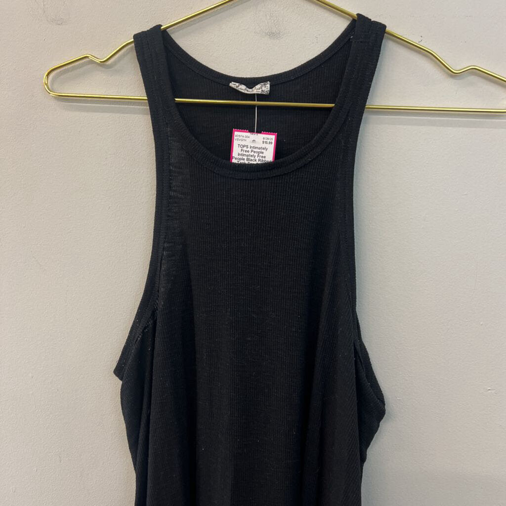 Intimately Free People Black Ribbed Tank Top Small