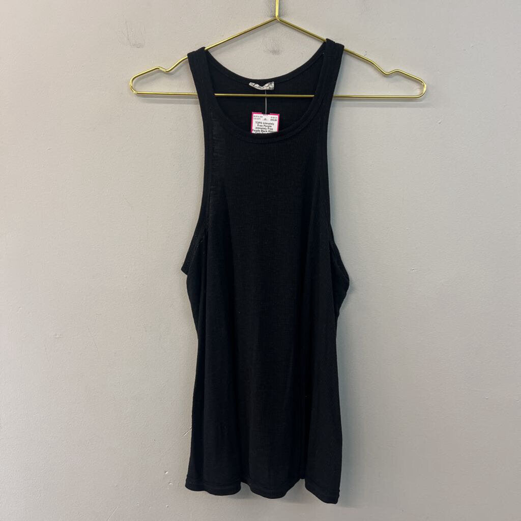 Intimately Free People Black Ribbed Tank Top Small