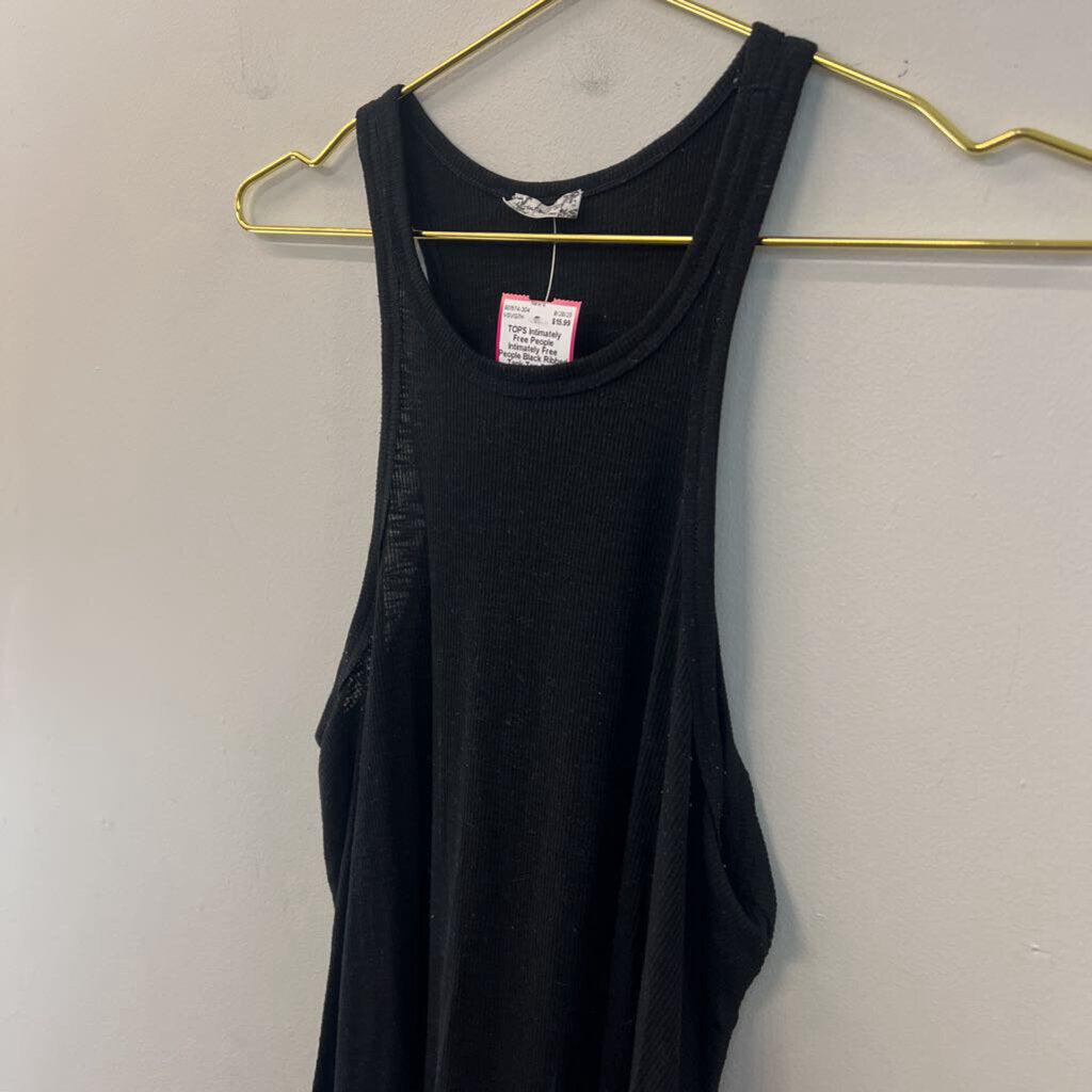 Intimately Free People Black Ribbed Tank Top Small