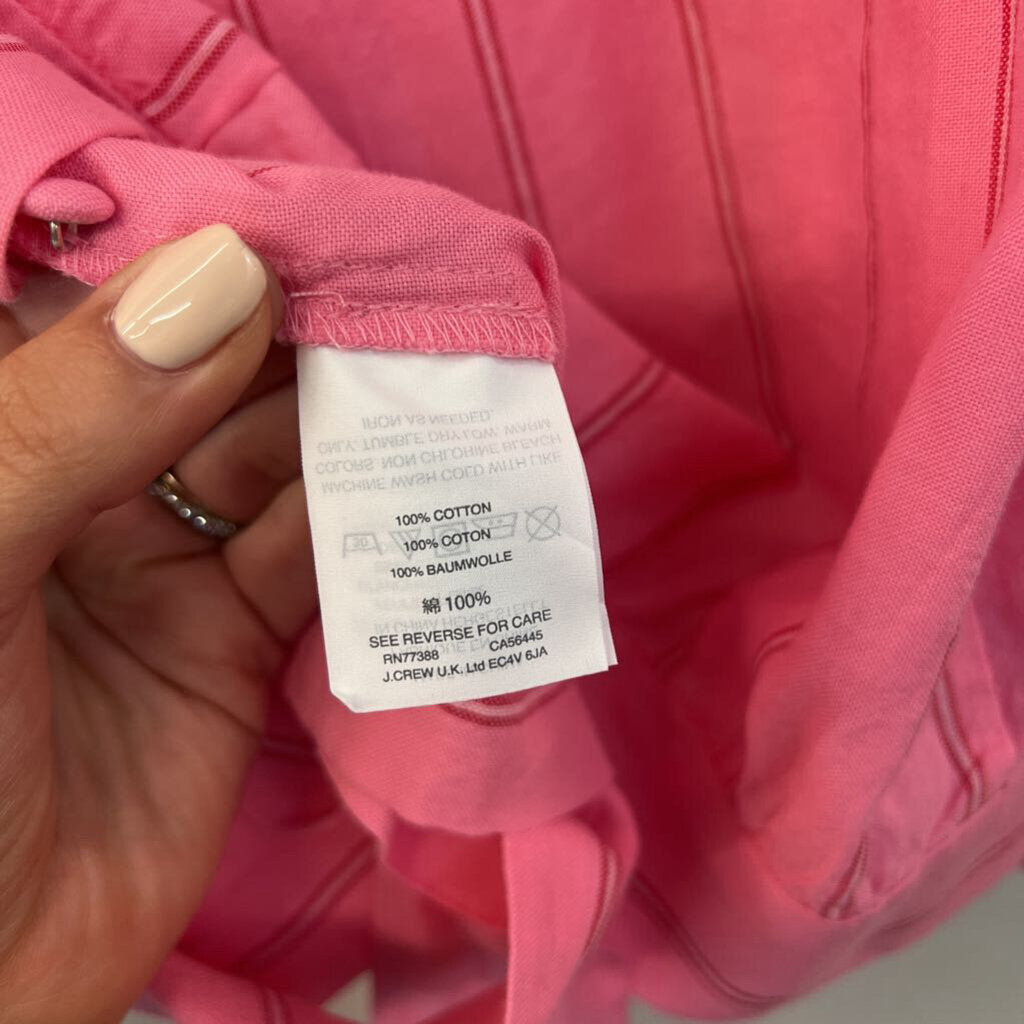 Madewell Pink Striped Long Sleeve Wrap Top Medium