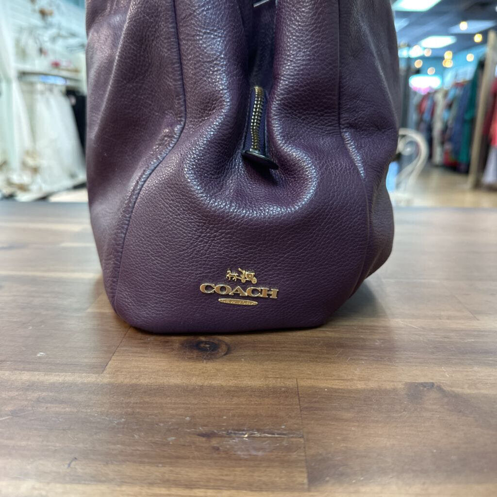 Coach Purple Pebbled Leather Restored Madison Phoebe Shoulder Purse
