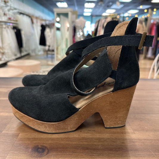 Free People Black Suede Cedar Clogs 38