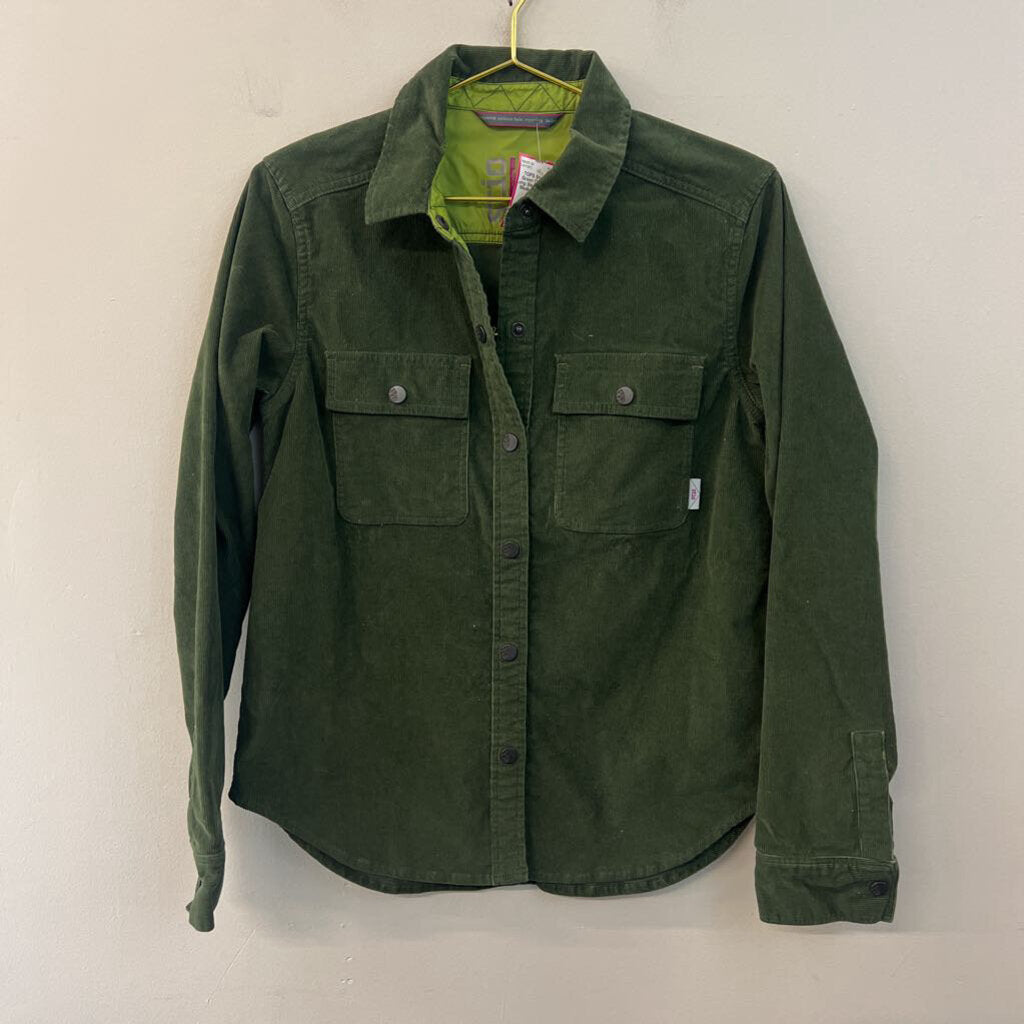 Stio Green Corduroy Long Sleeve Shacket Medium