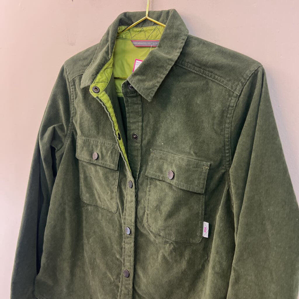 Stio Green Corduroy Long Sleeve Shacket Medium