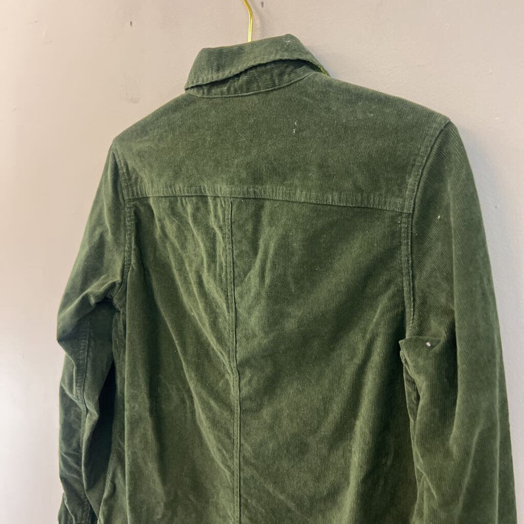 Stio Green Corduroy Long Sleeve Shacket Medium