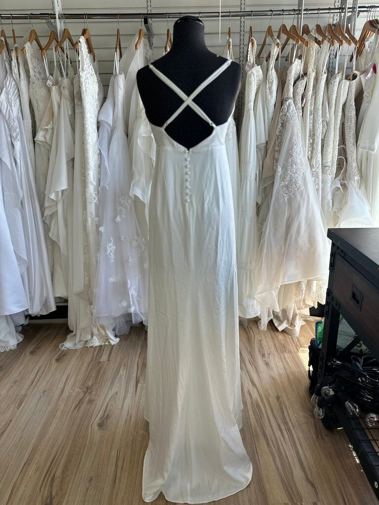 Lulus Ivory Silky Cowl Neck Bridal Gown Extra Large