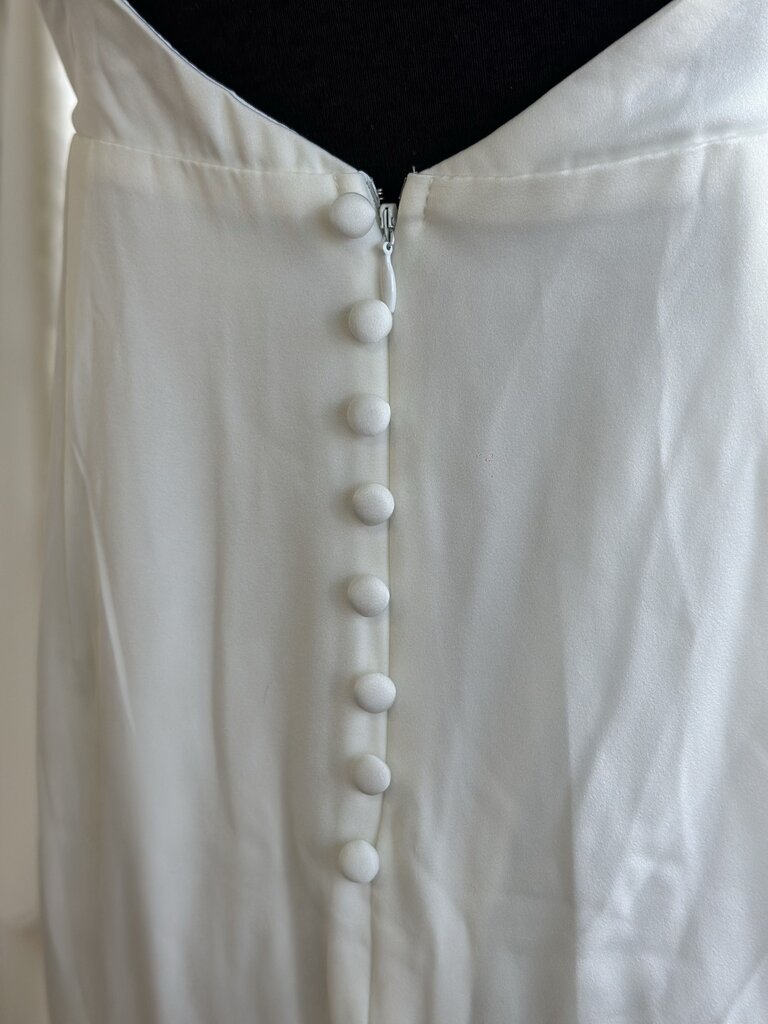 Lulus Ivory Silky Cowl Neck Bridal Gown Extra Large