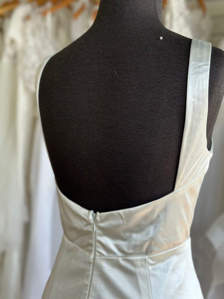 Lulus Ivory Silky Square Neck Bridal Gown Extra Large
