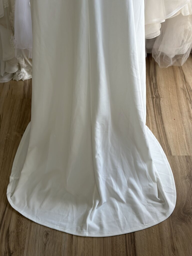 Lulus Ivory Lace Top Crepe Skirt Bridal Gown Extra Large
