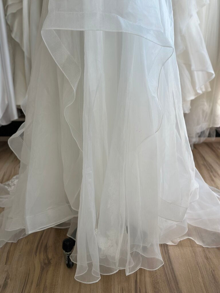 Lulus Ivory Lace Top Tiered Hem Skirt Strapless Bridal Gown Extra Large
