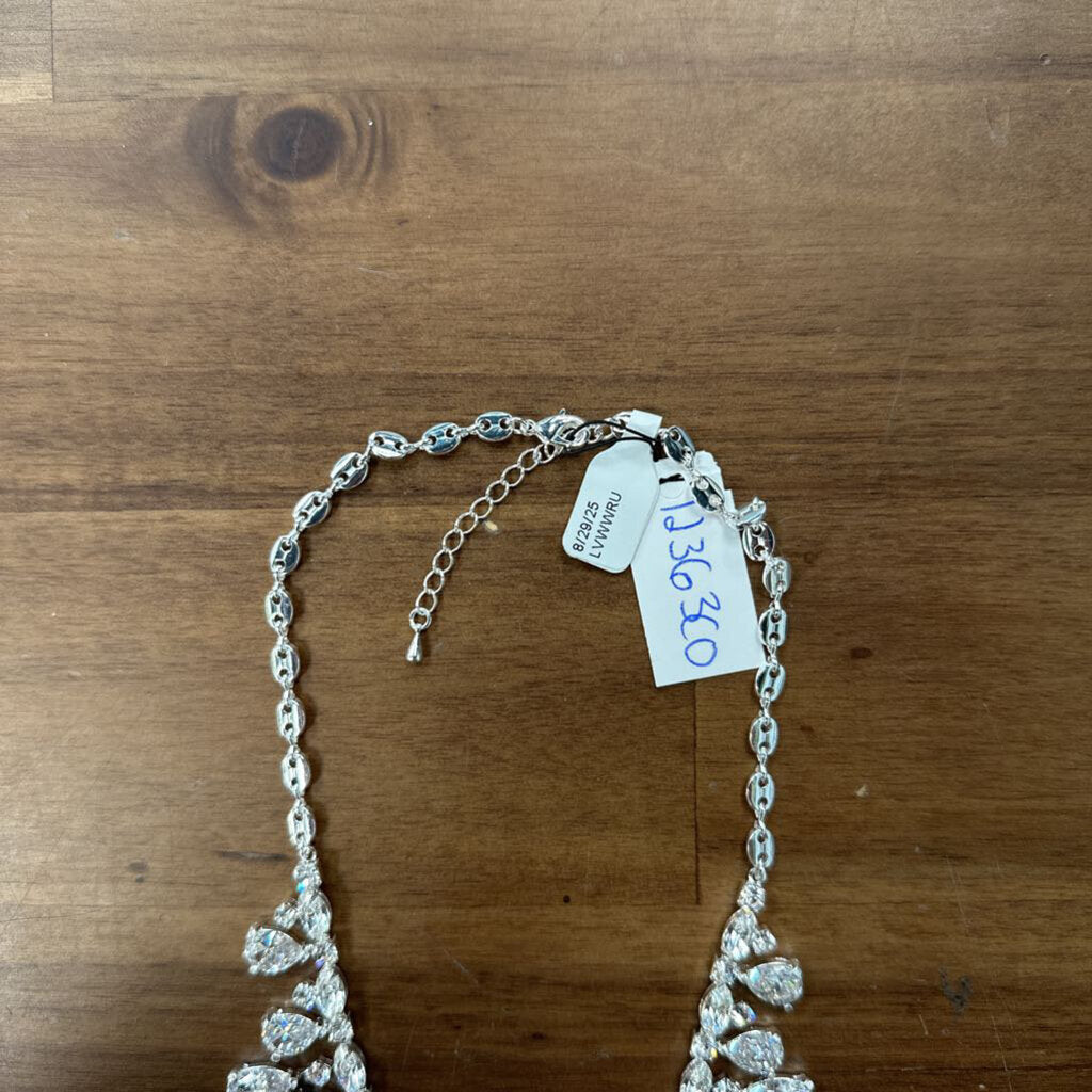 Marionat Silver/ Rhinestone Statement Necklace