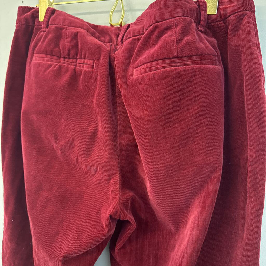 Loft Burgundy Corduroy Wide Leg Pants 6