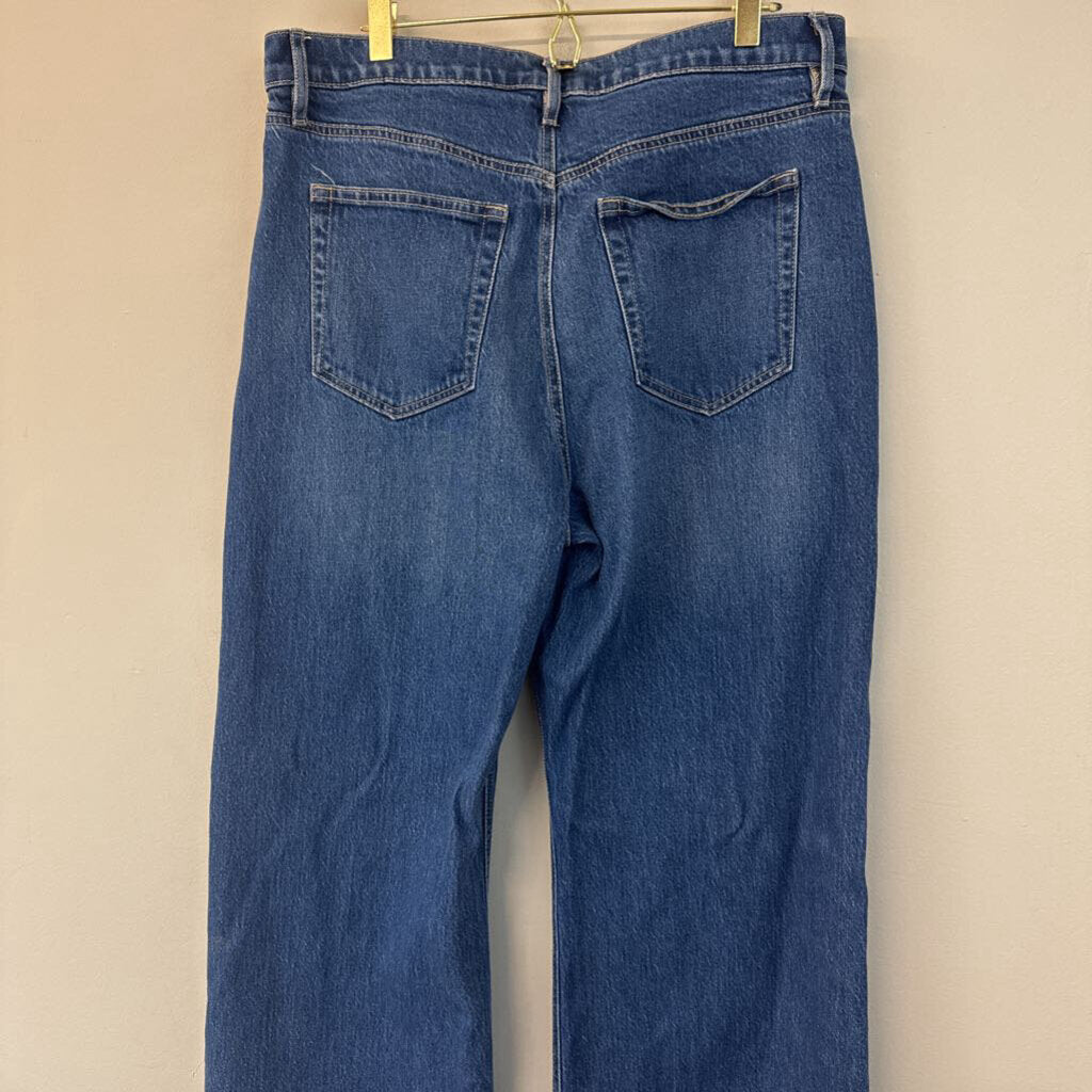 Loft Dark Wash Wide Leg Jeans 31